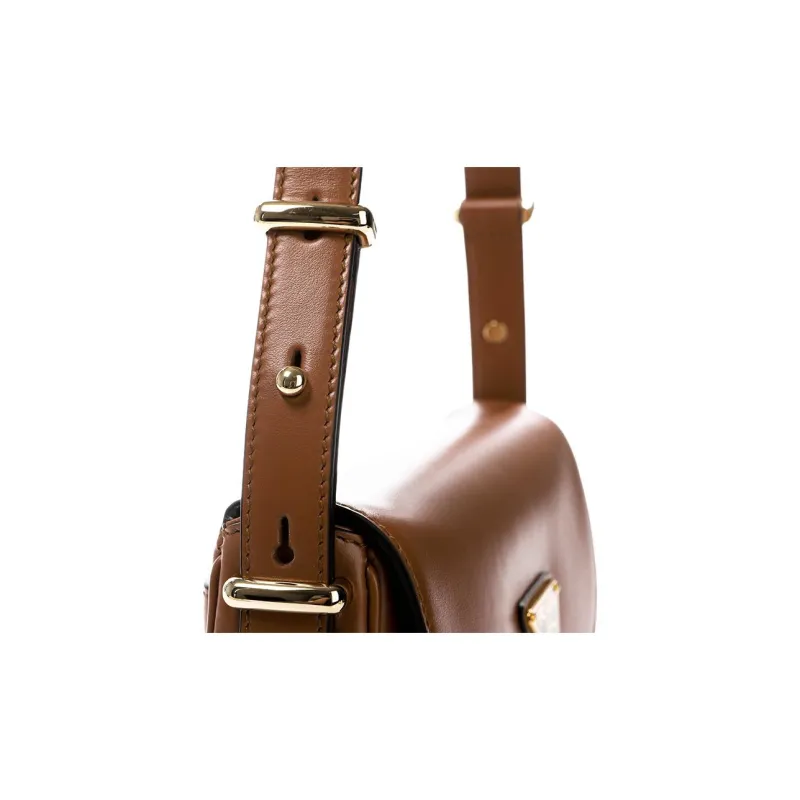 PRADA Calfskin Crossbody Bag, Shoulder Bag Women's Brown-8