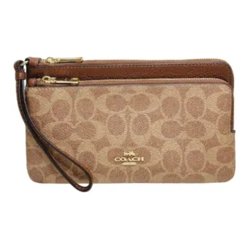 COACH PVC Clutch Trumpets Women's Brown
