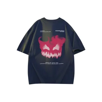 FONDLOOK T Shirts Unisex Navy Blue