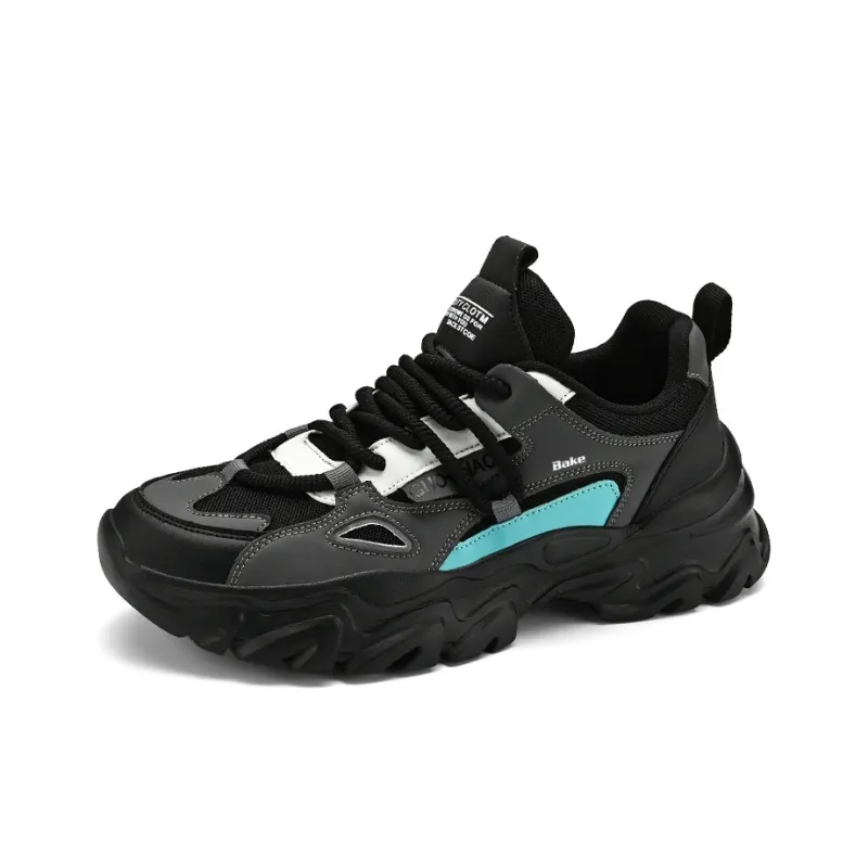 BAKE Slip Resistant, Abrasion Resistant, Breathable Low Top Chunky Sneakers Men's-0