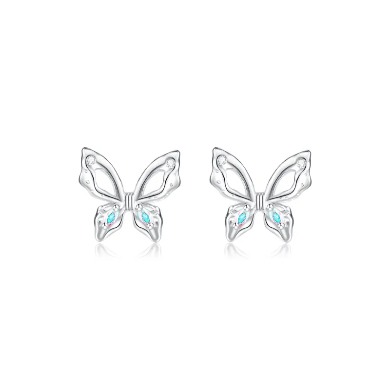 LAOYINFANG 990 Silver Stud Earrings Women's-0