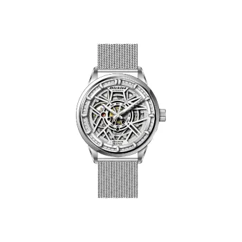 Dickies Wrist Watch Mechanical Movement Steel Strap Cut Out Dial Men's Watches