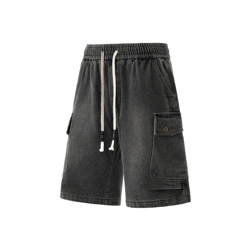 LISENPOK Denim Shorts Men-0