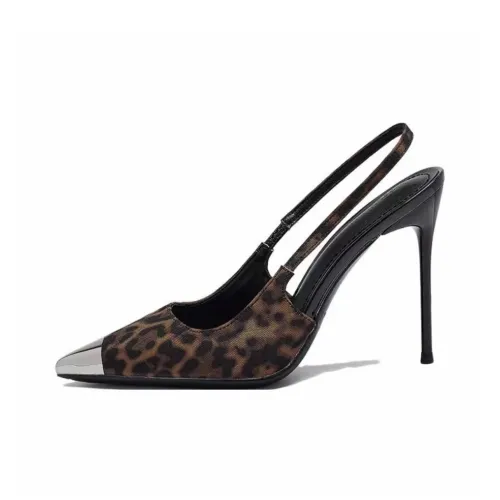 AFJI Slim Heel High Heels Women's Leopard Print