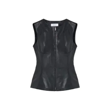 Alexander McQueen Leather Jacket Women's Black
