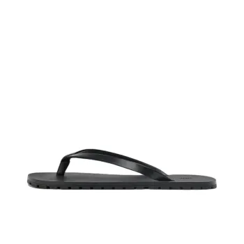 ZARA Rubber Sole Abrasion Resistant Flip Flops Women's Black
