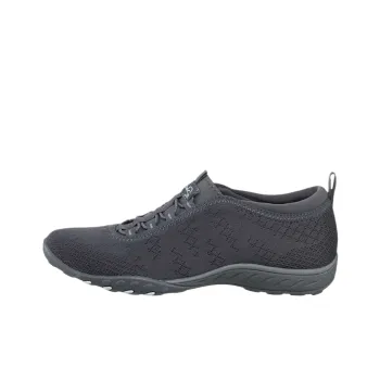 Skechers Breathe Easy Low Top Casual Shoes Women's Dark Gray