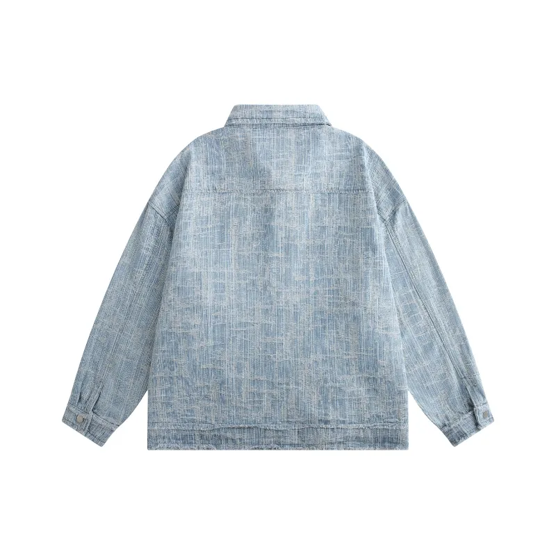 ROBINHOOD Denim Jacket Unisex Black Gray Color-5