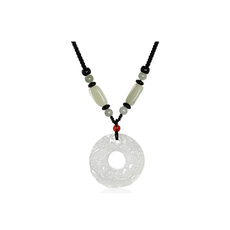 Emerald Dynasty Chalcedony Necklaces Unisex-0