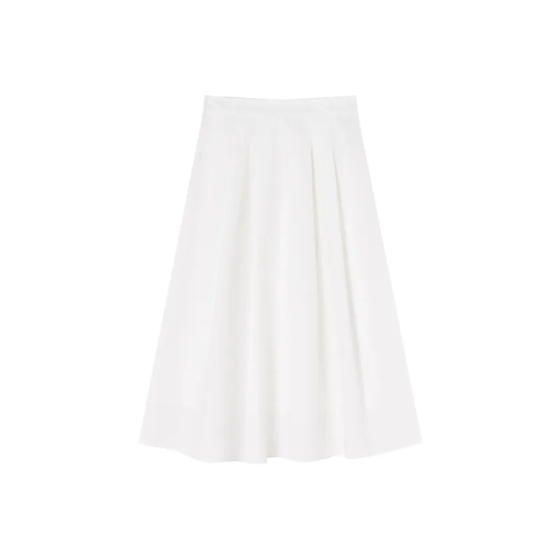 XIANGYING Casual Long Skirt Women's White-0