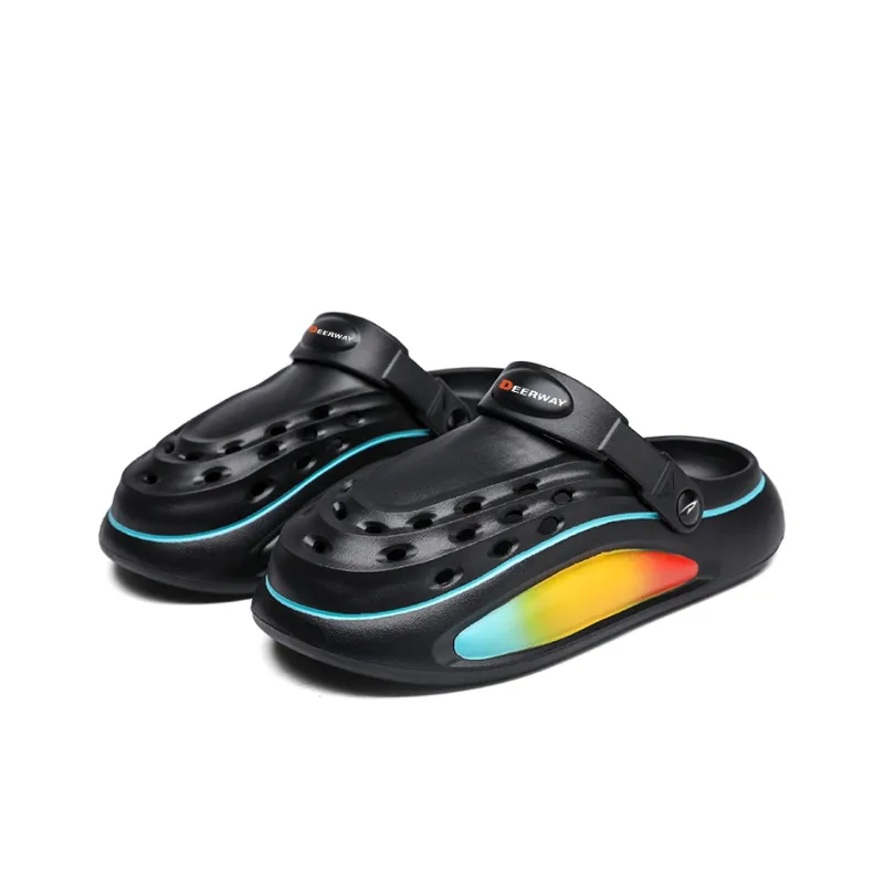 DEERWAY Abrasion Resistant Slip Resistant Closed Toe Slippers Men's-3