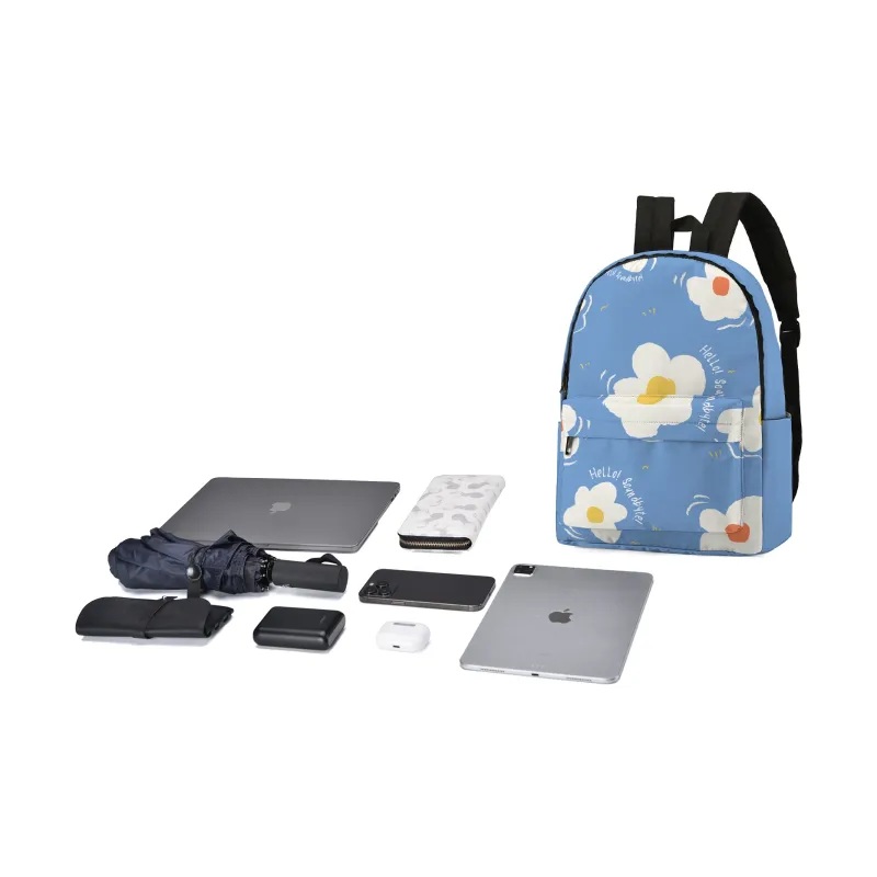 GLORY&CO Polyester Backpack Unisex Lake Blue-4