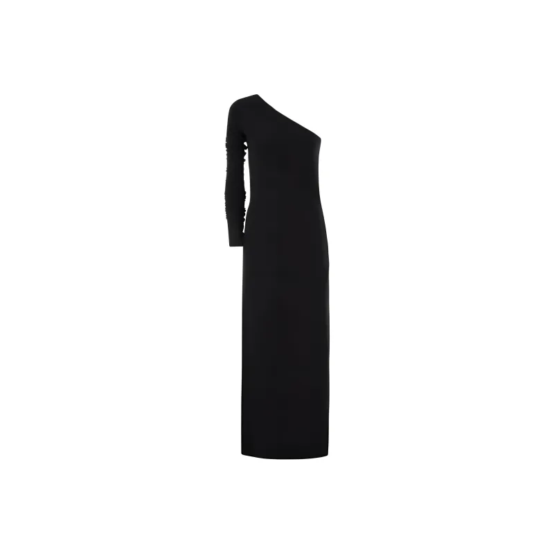 SportMax Asymmetrical One Shoulder Dress-0