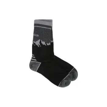 Jack Wolfskin Knee High Socks Women's 2 Pack Black/Gray/6069