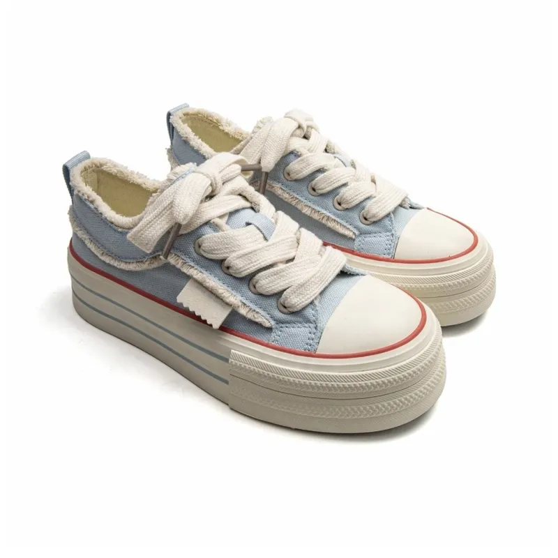 POEM KOEL Height Increasing Abrasion Resistant Breathable Slip Resistant Low Top Skateboard Shoes Women's-2