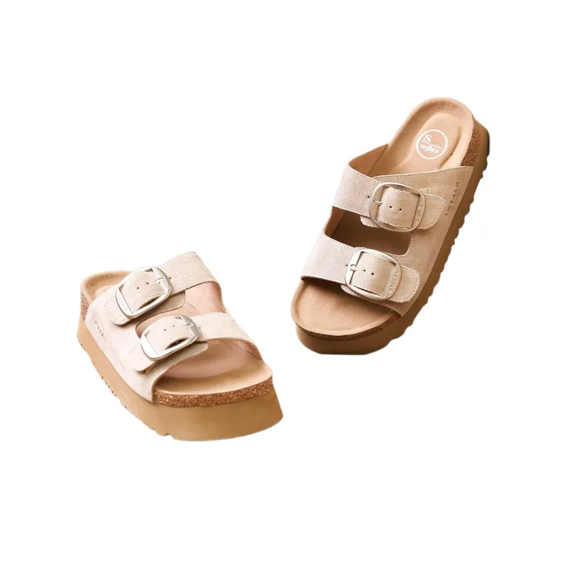Safiya Quiet Slide Slippers Women's Apricot-2