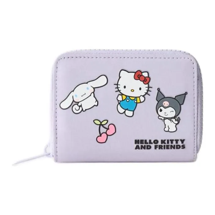 ZARA Sanrio, Collaboration Polyamide Wallet Women's Nude Purple-0