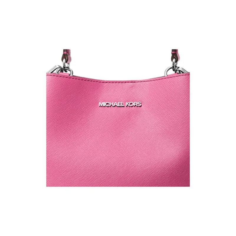 MICHAEL KORS Pratt Coated Canvas Shoulder Bag, Crossbody Bag, Handbag Trumpets Women's Dragon Fruit-2