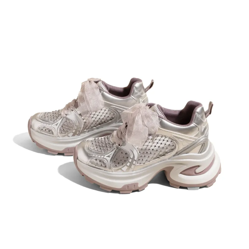 KODI Anti Slip And Wear Resistant Height Increasing Mid Top Chunky Sneakers Women's-11