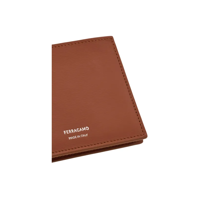 FERRAGAMO Calfskin Wallet Men's Brown-4