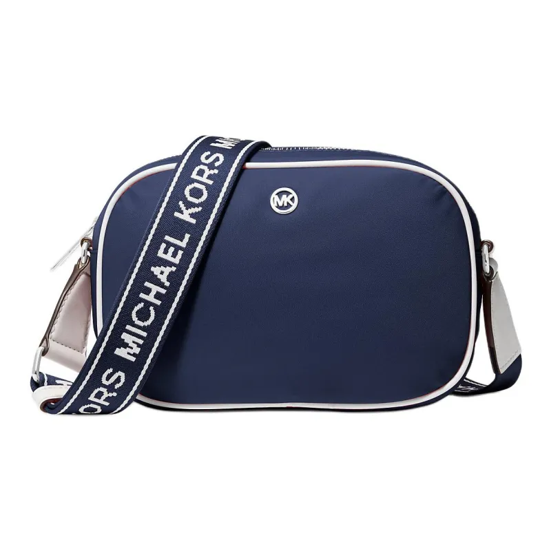 MICHAEL KORS Jet Set Nylon Shoulder Bag, Crossbody Bag Medium Size Women's Marine Blue-0