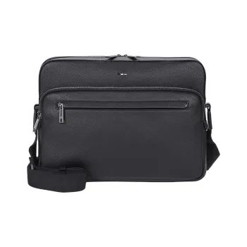 HUGO BOSS Synthetic Leather Shoulder Bag, Crossbody Bag Men's Black