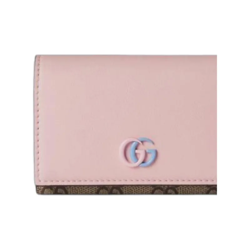 GUCCI GG Marmont Leather Wallet Women's Light Pink-1