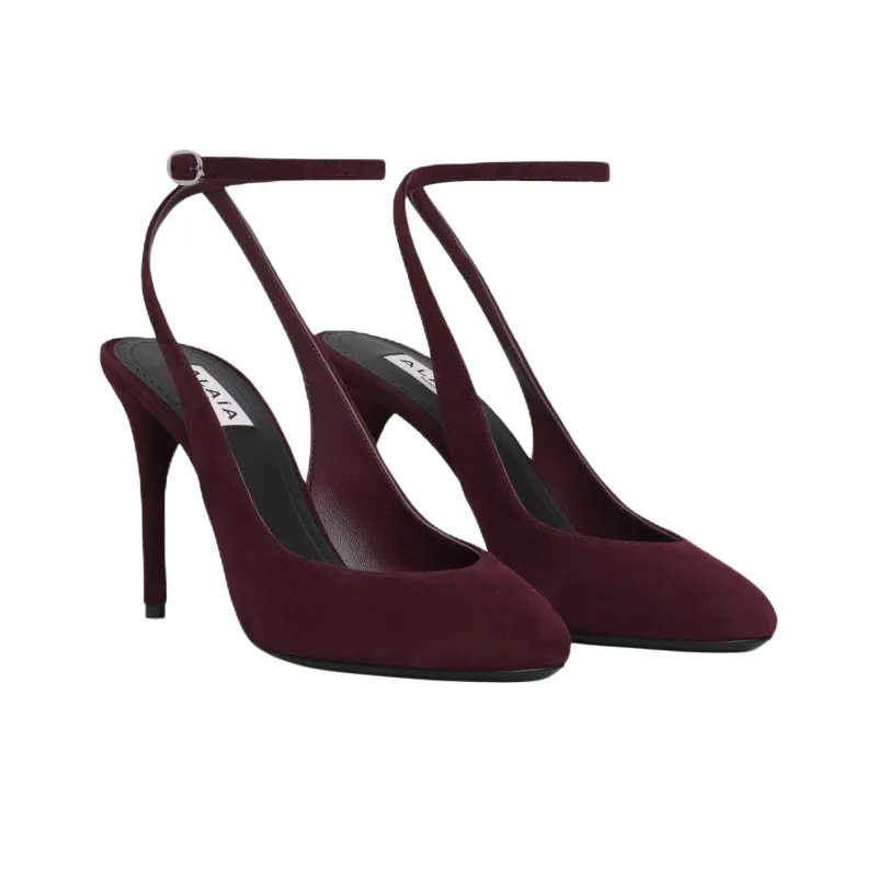 Alaia Décolleté Slim Heel High Heels 9cm Women's Dark Red-2