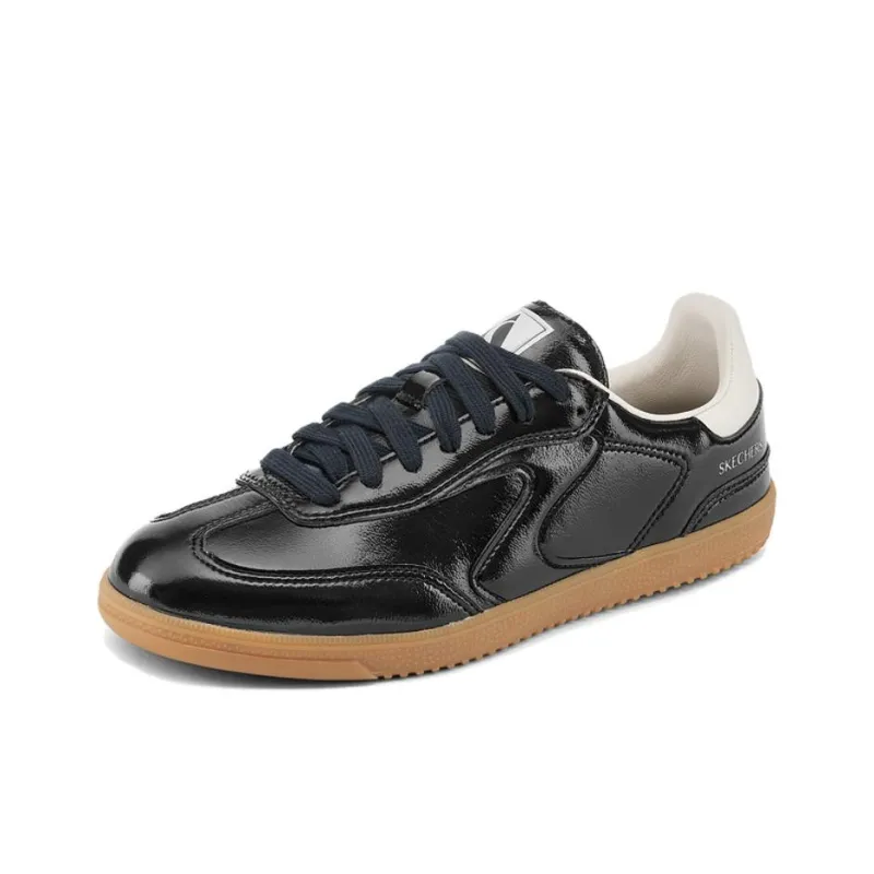 Skechers Anti Slip Wear Resistant Low Top Skateboard Shoes Women's Black-2