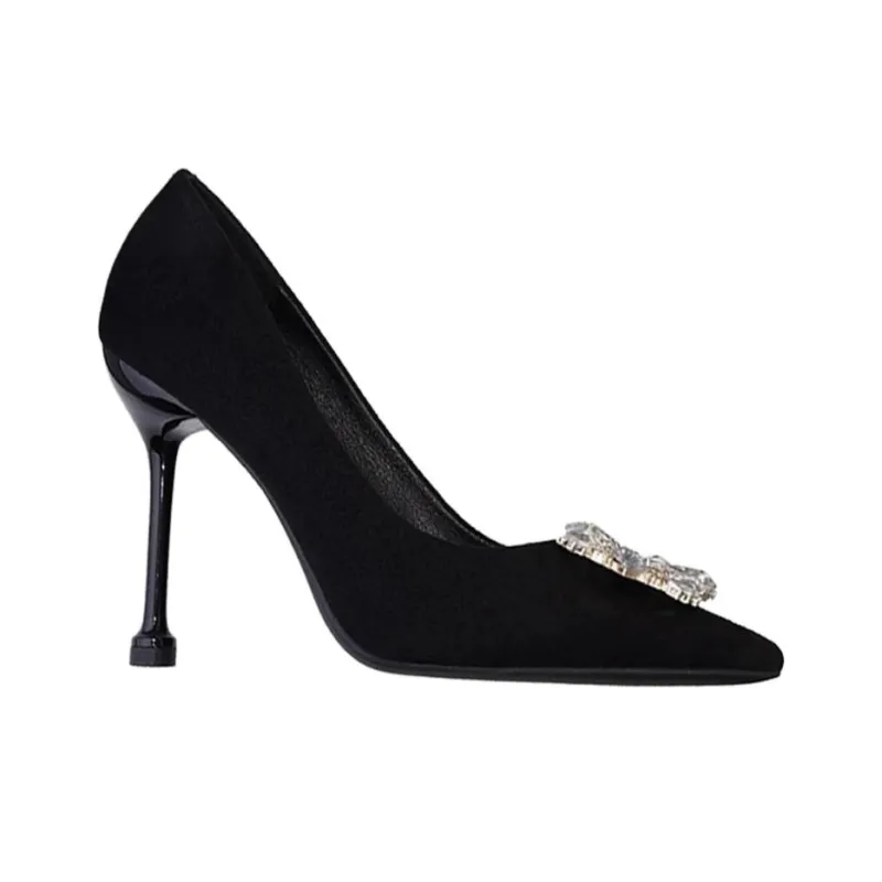 Medd Slim Heel High Heels 7CM Women's Black-1