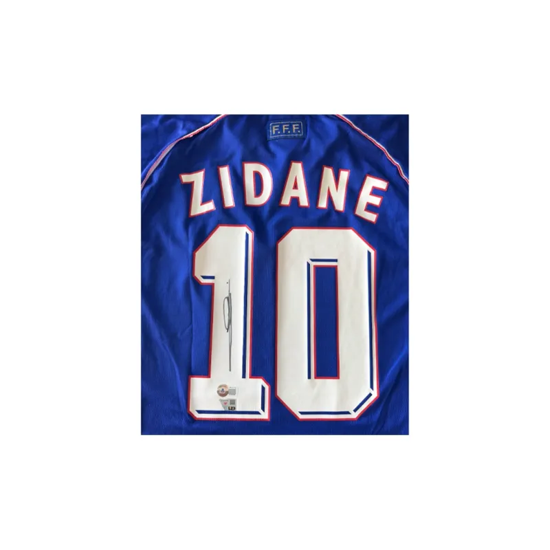 Three For French Team Jersey Deluxe Framing, Outer Frame Approx. 65x85cm Fanatics Beckett Dual Certification Unisex-4
