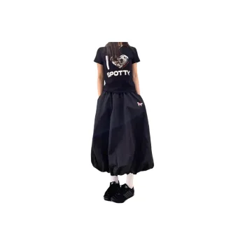 GOSO Casual Long Skirts Women's Black