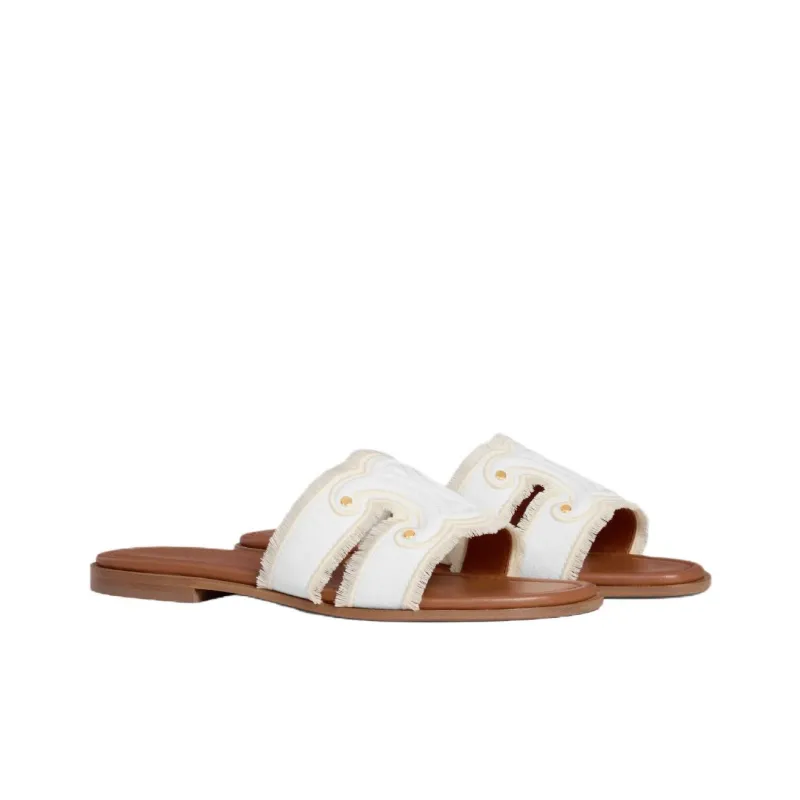 CELINE Slide Slippers Women's White-2