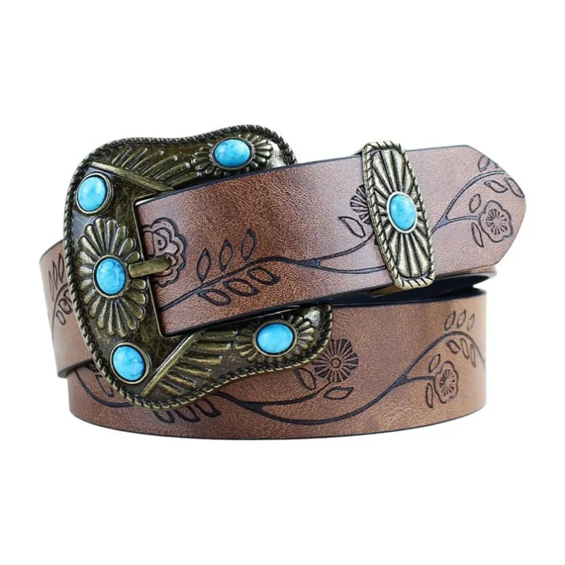 JEANSWEST PU Artificial Leather Belts Women's 3.8CM-0