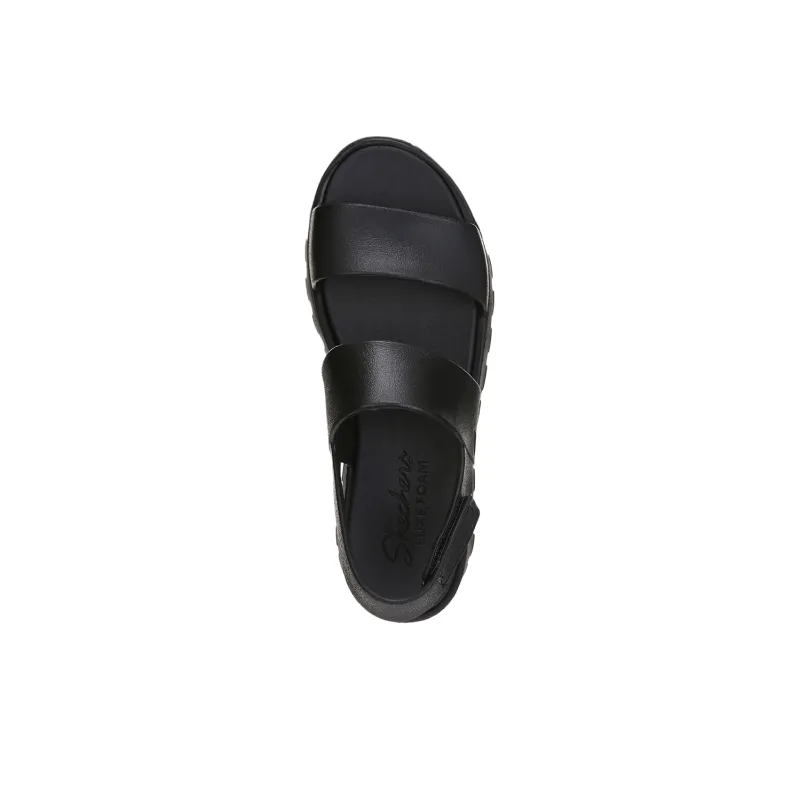 Skechers ARCH FIT FOOTSTEPS One Strap Sandals Women's Black-5