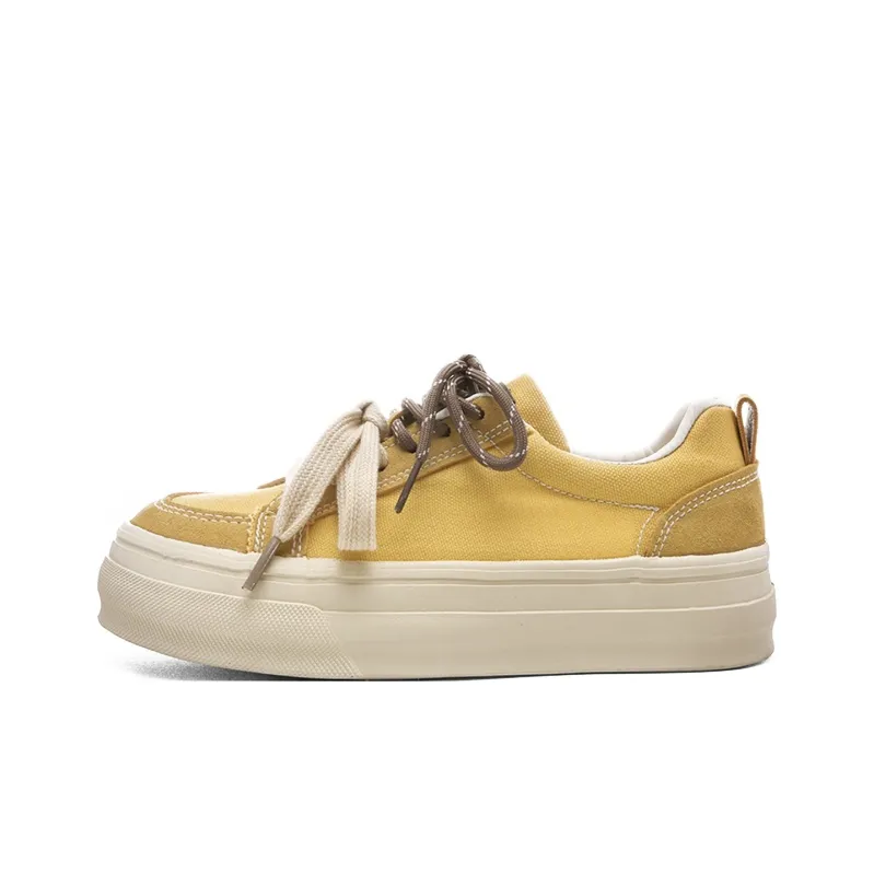 The New Age Family Low Top Skateboard Shoes Women's Yellow-0