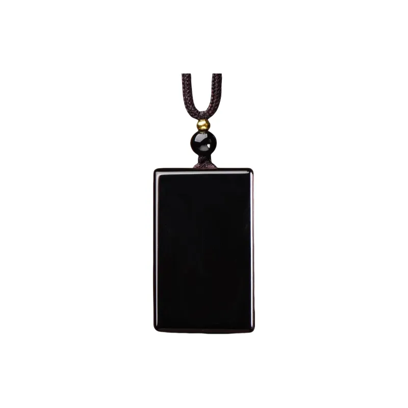 ZHIZUO Natural Obsidian Necklaces Unisex-0