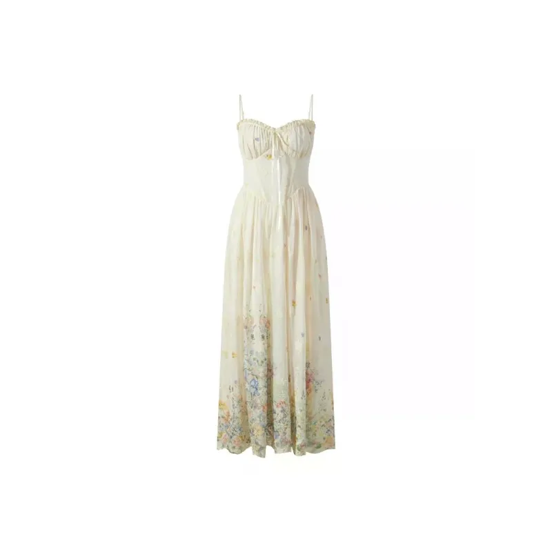 Qiuerle Slip Dresses Women's Floral-0