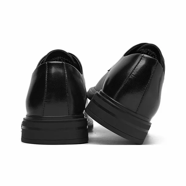 SEPTWOLVES Dress Shoes Men Low Top Black/Brown-4