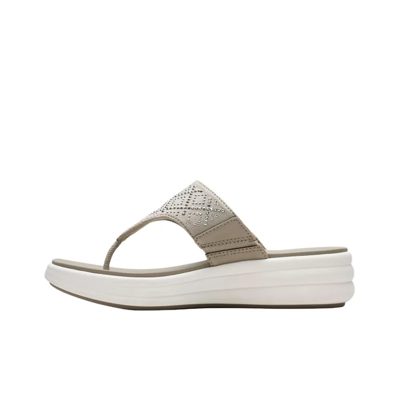 Clarks EVA Abrasion Resistant Flip Flops Women's Stone Color-1