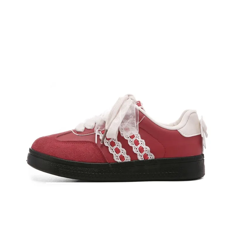 The New Age Family Low Top Skateboard Shoes Women's Red-0