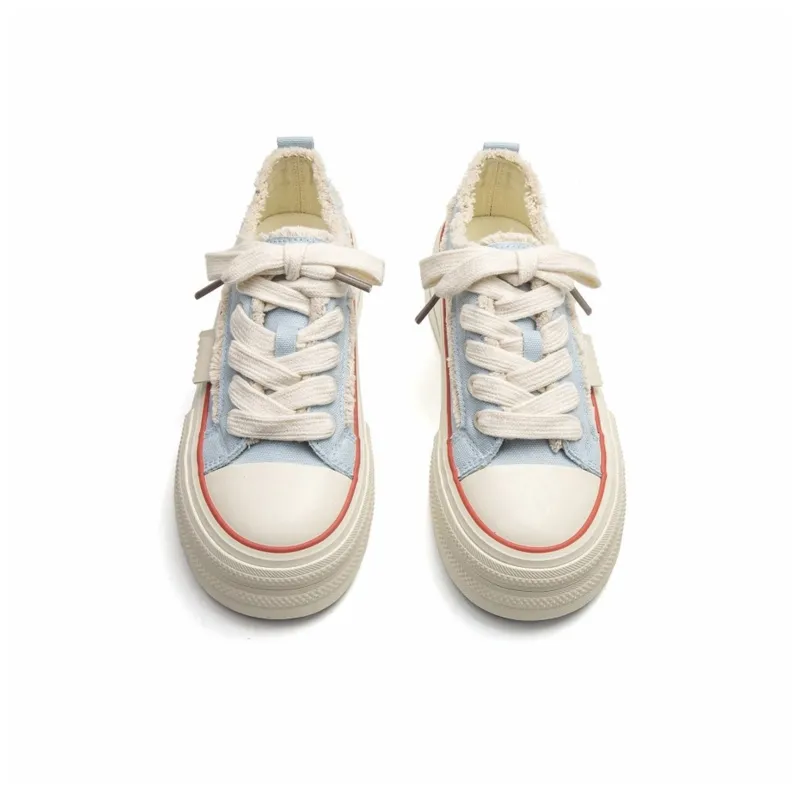 POEM KOEL Height Increasing Abrasion Resistant Breathable Slip Resistant Low Top Skateboard Shoes Women's-3