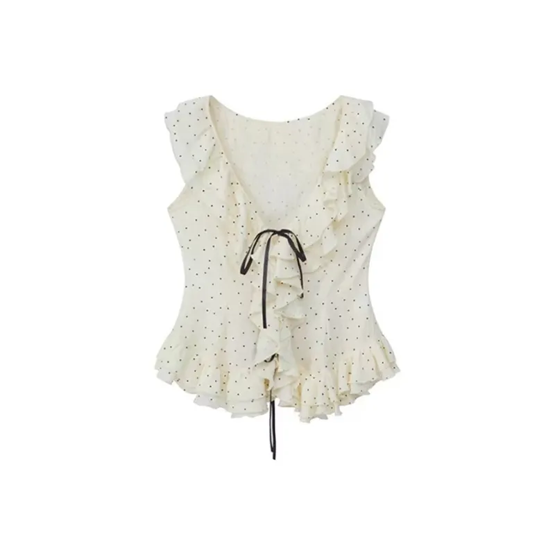 ABCMININ Tank Tops Women's Beige Apricot-0