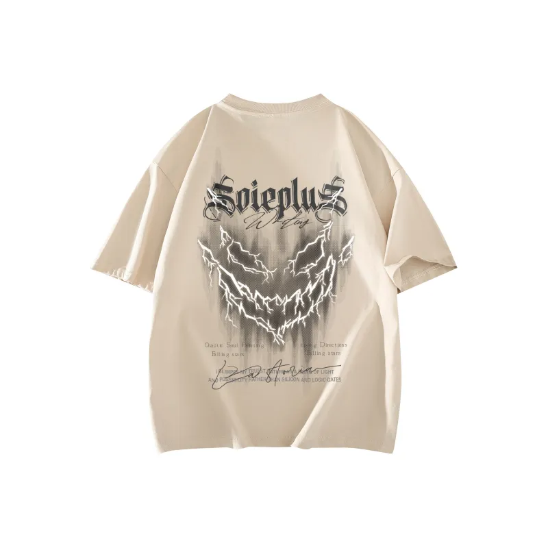 SOIE T-Shirts Unisex Light Beige Apricot-0