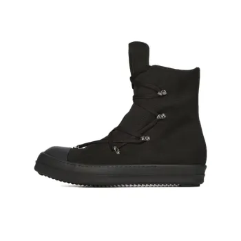 Rick Owens DRKSHDW Hexa High Top Canvas Shoes Men's Black