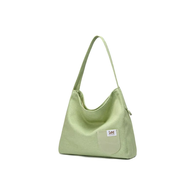 Lee Fabric Shoulder Bag Women's Barley Beige/Fruit Green-6