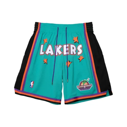 Mitchell & Ness x Just Don Teal Basketball Shorts Men's Green