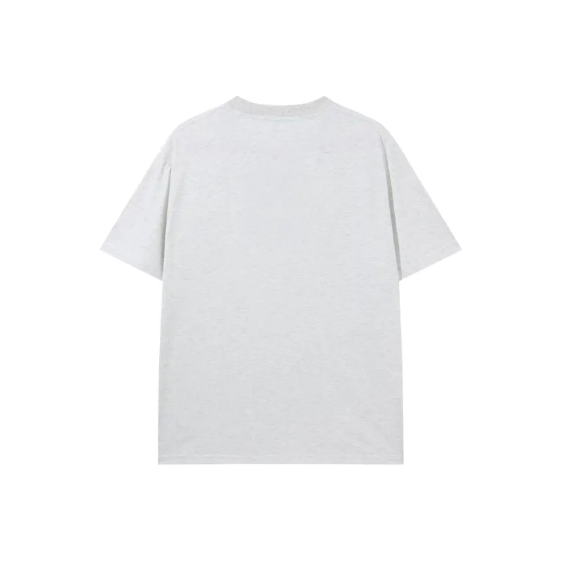 YK&YB T Shirts Unisex White Gray-1