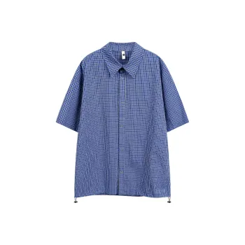 K411 Shirts Unisex Blue Plaid
