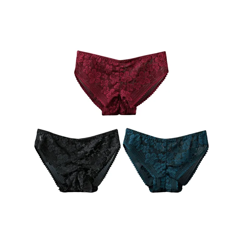 Flowers In Water Underpants Women's 3 Pack-0